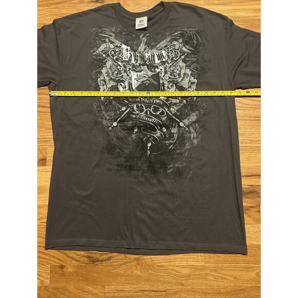 Denver Broncons NFL Football shirt Size large ? Affliction Style Y2K Gray Tee - Picture 5 of 8